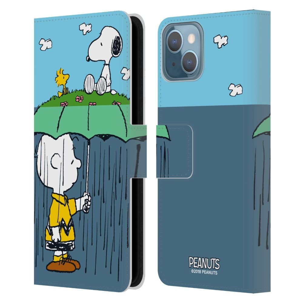 PEANUTS スヌーピー (コミック誕生 75周年 ) - Charlie, Snoppy & Woodstock レザー手帳型 / Apple iPhoneケース - PGS
